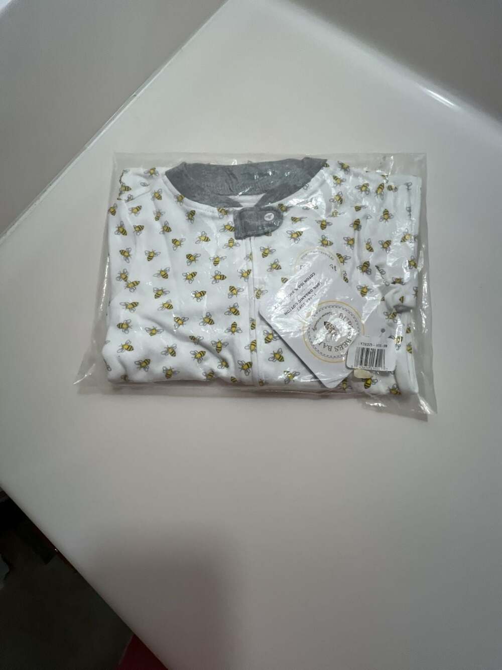 Burt's Bees Baby Organic Cotton Beekeeper sleep and play footed